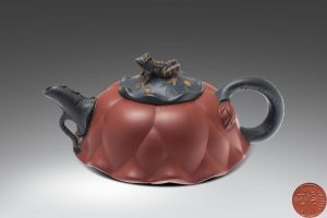 蔣蓉荷葉青蛙紫砂壺